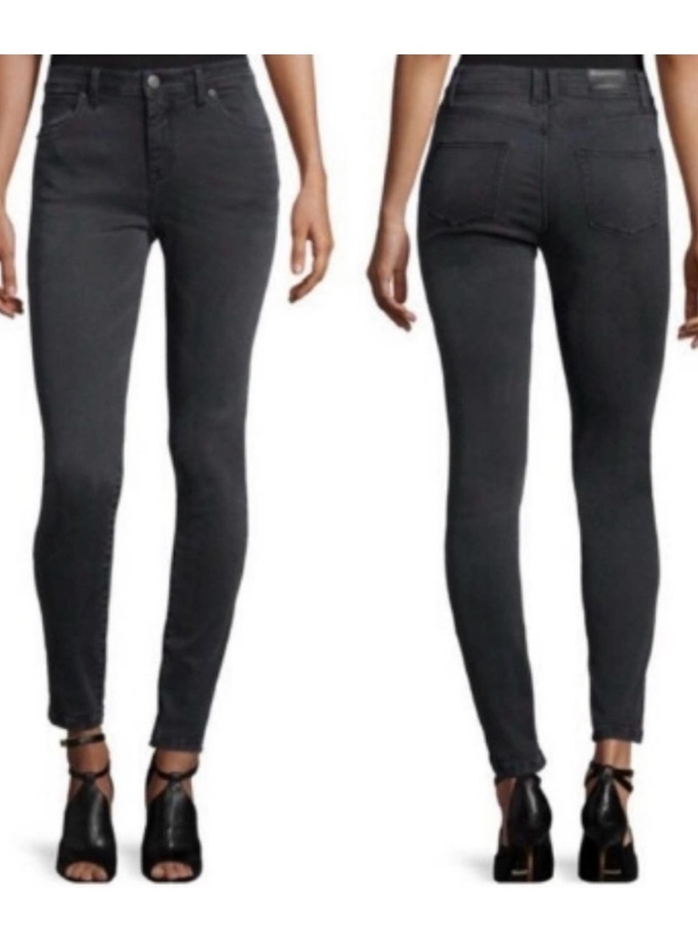 Burberry Brit Women’s High-Rise Skinny Jeans in Charcoal Gray